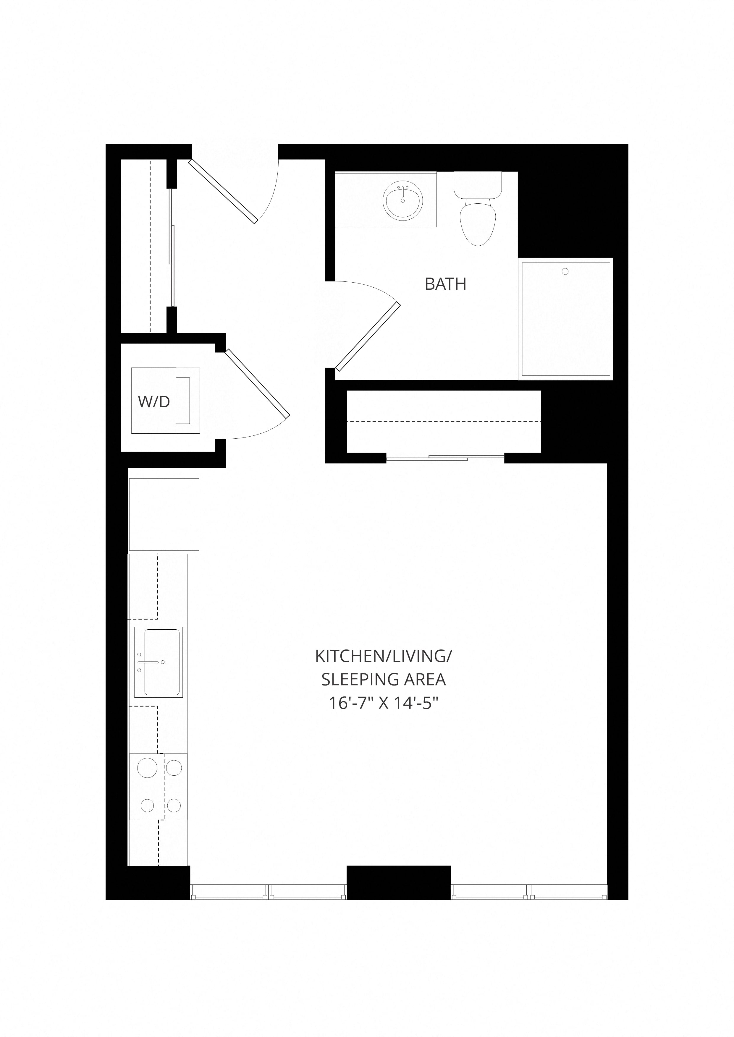 0x1 A1 floor plan